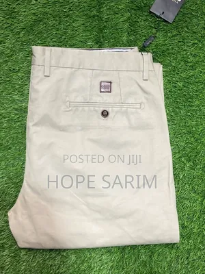 Stylish Men's Beige Cotton Trousers
