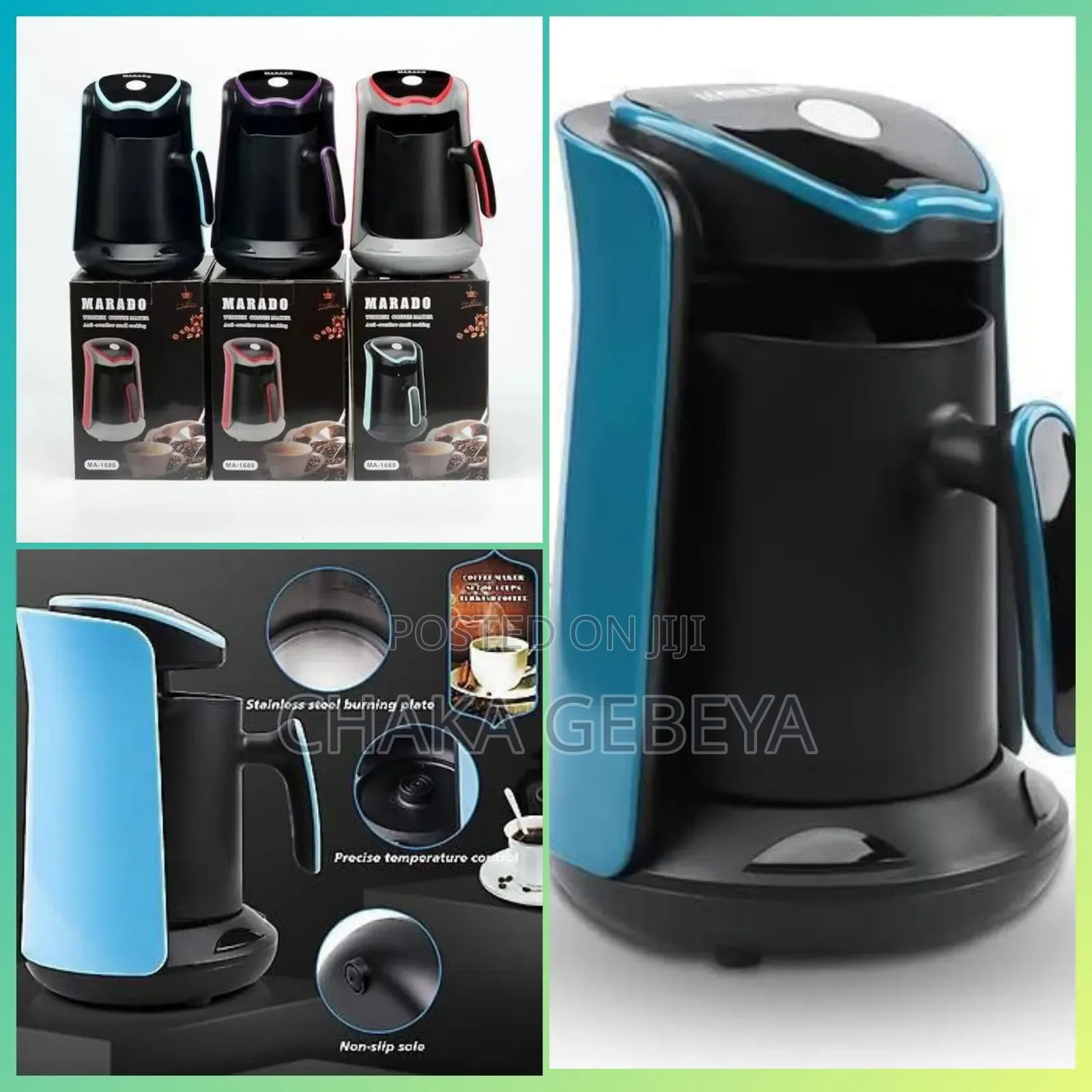Marado Turkish Coffee Maker – 600w, 1‐4 Cups, Anti‐Overflow Sensor