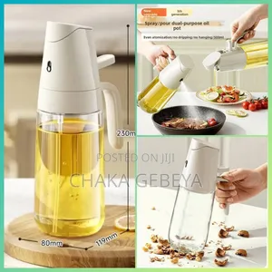 2‐In‐1 Oil Sprayer Dispenser – 500ml Glass Bottle, for Cooking Salad