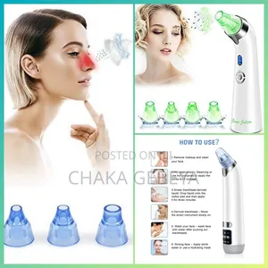 Vacuum Blackhead Remover – 4 Interchangeable Heads, Battery Operated