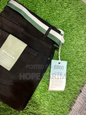 Black Denim Jeans With Belt
