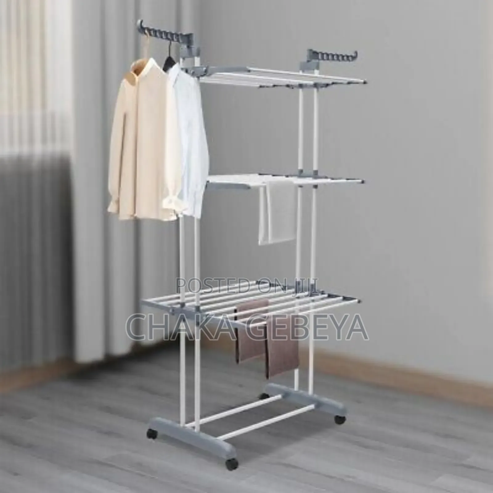 Clothes Drying Rack With Wheels – Space Saving – Addis