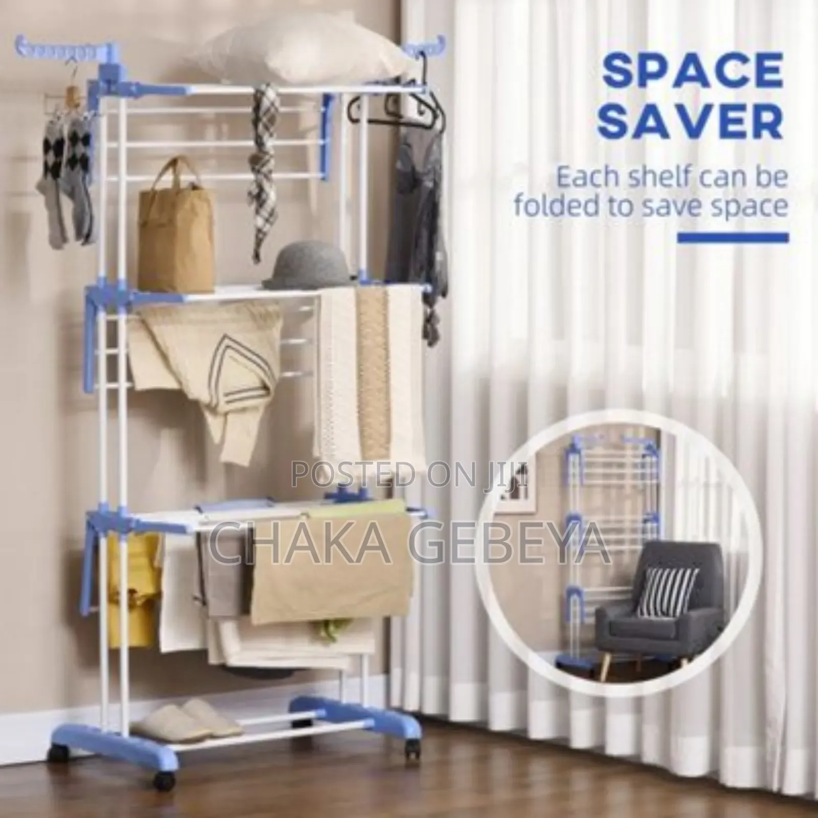 4‐Tier Heavy Duty Drying Rack – Holds 60kg – Free Delivery