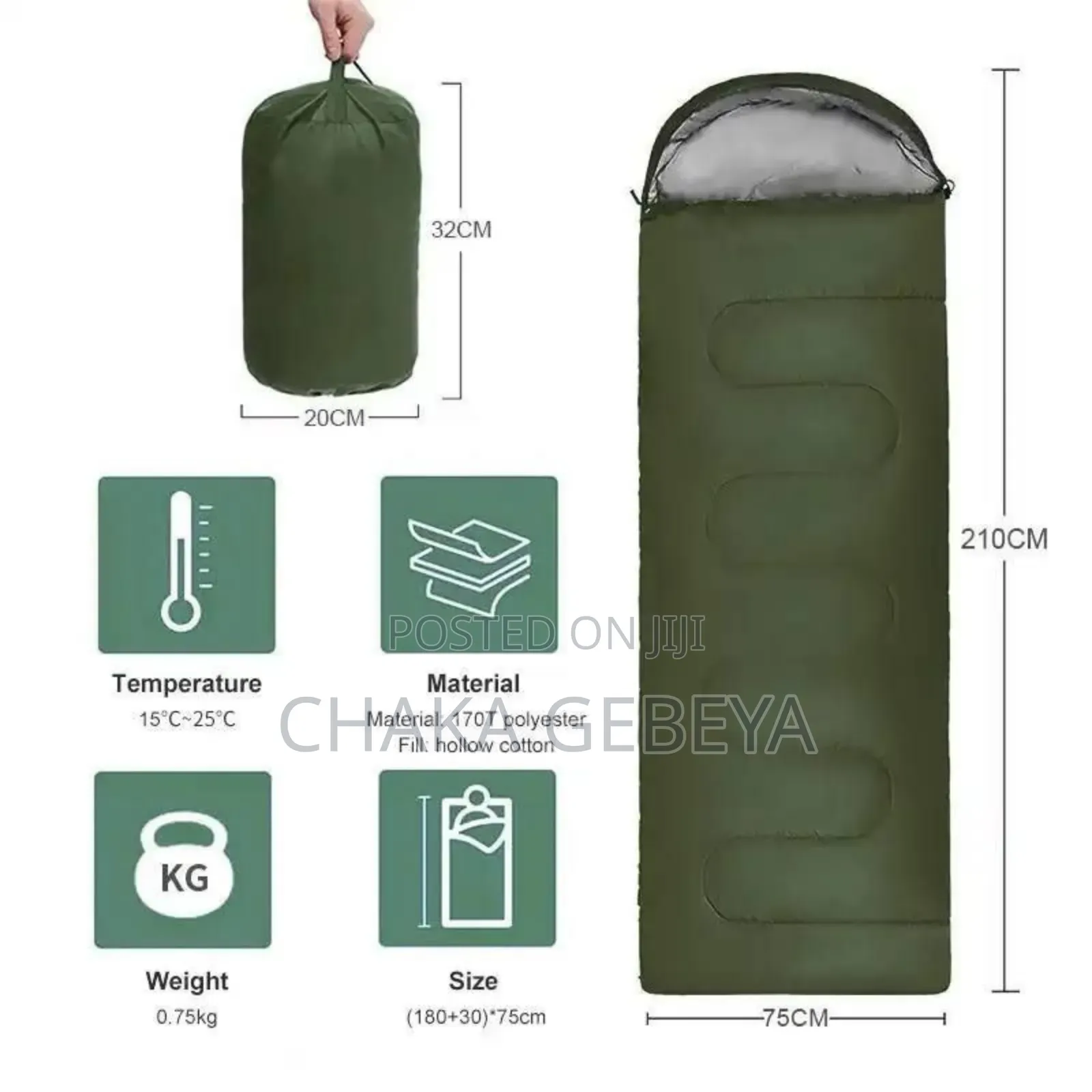 Lightweight Sleeping Bag – Camping Travel – Free Delivery