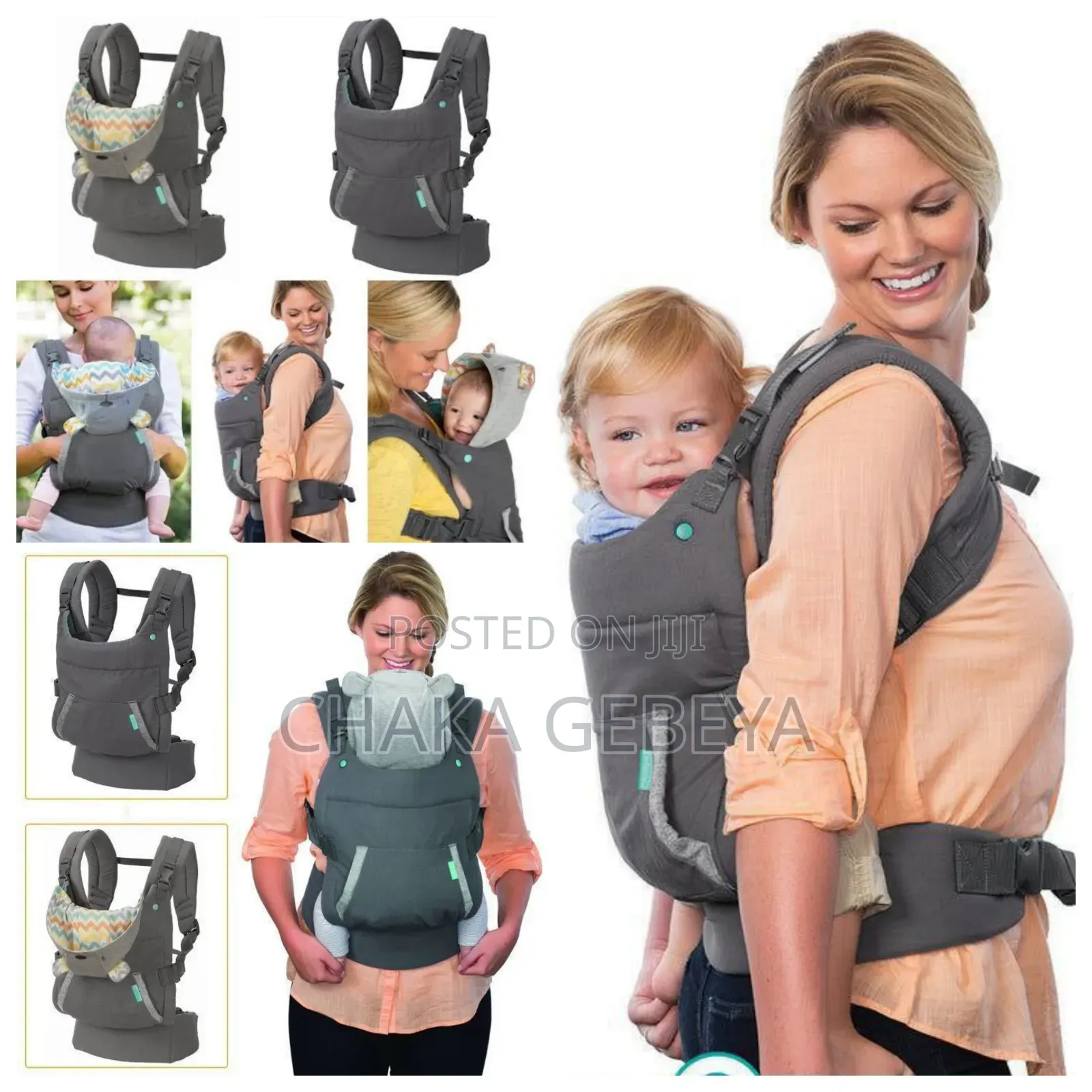 Infantino Ergonomic Baby Carrier – Front Back Carry, M‐Position,