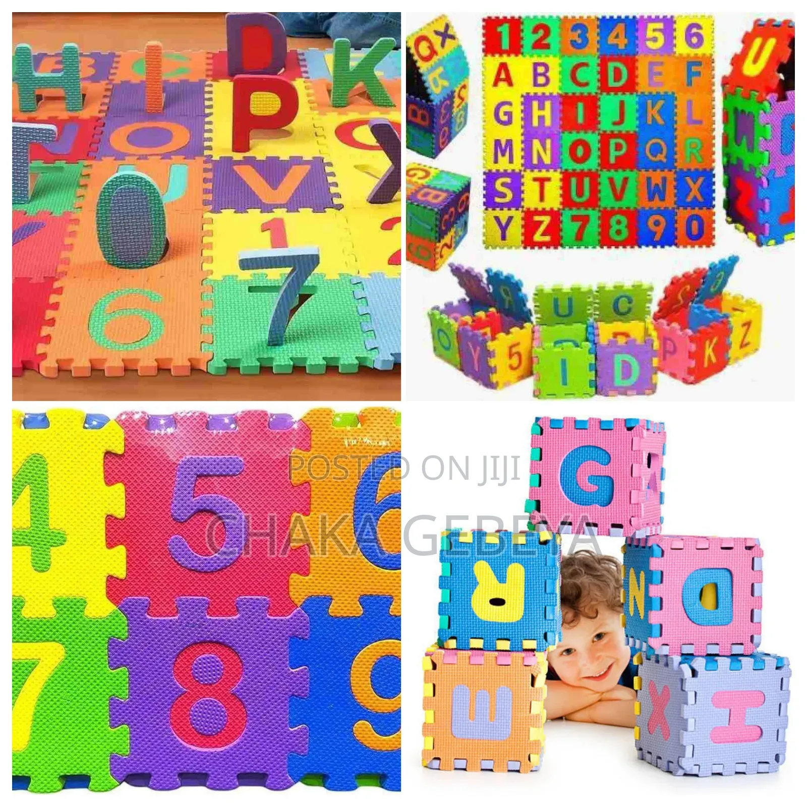 36‐Piece Alphabet Number Puzzle Mat – Soft Foam, Educational