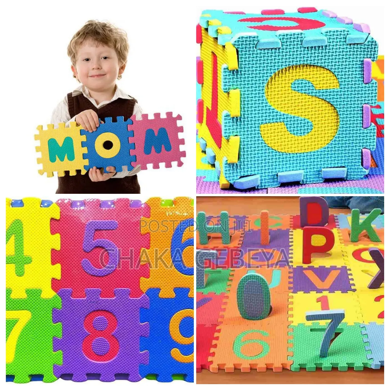 36‐Piece Alphabet Number Puzzle Mat – Soft Foam, Educational