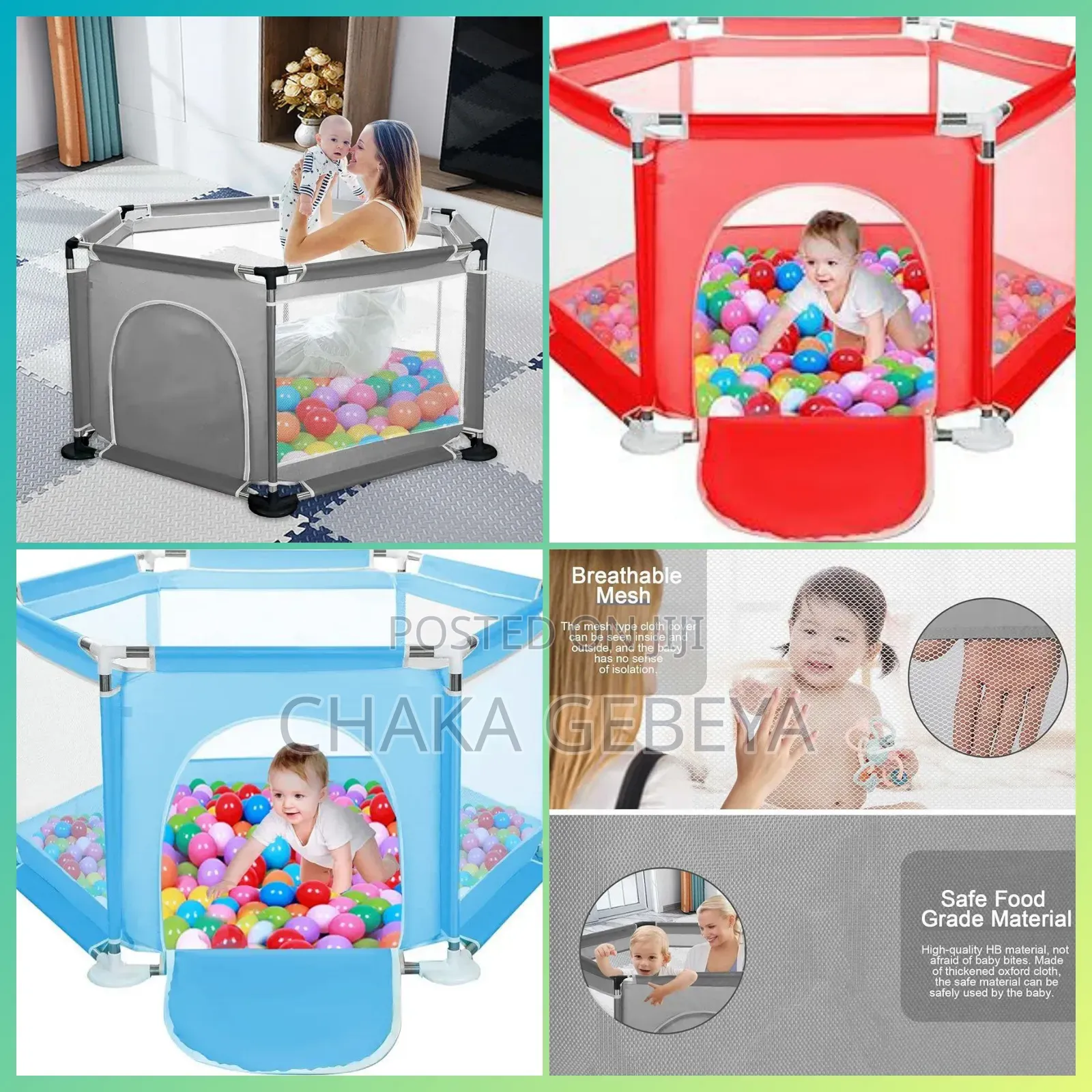 Indoor Kids Playpen – Crawling Standing Support, Easy Setup