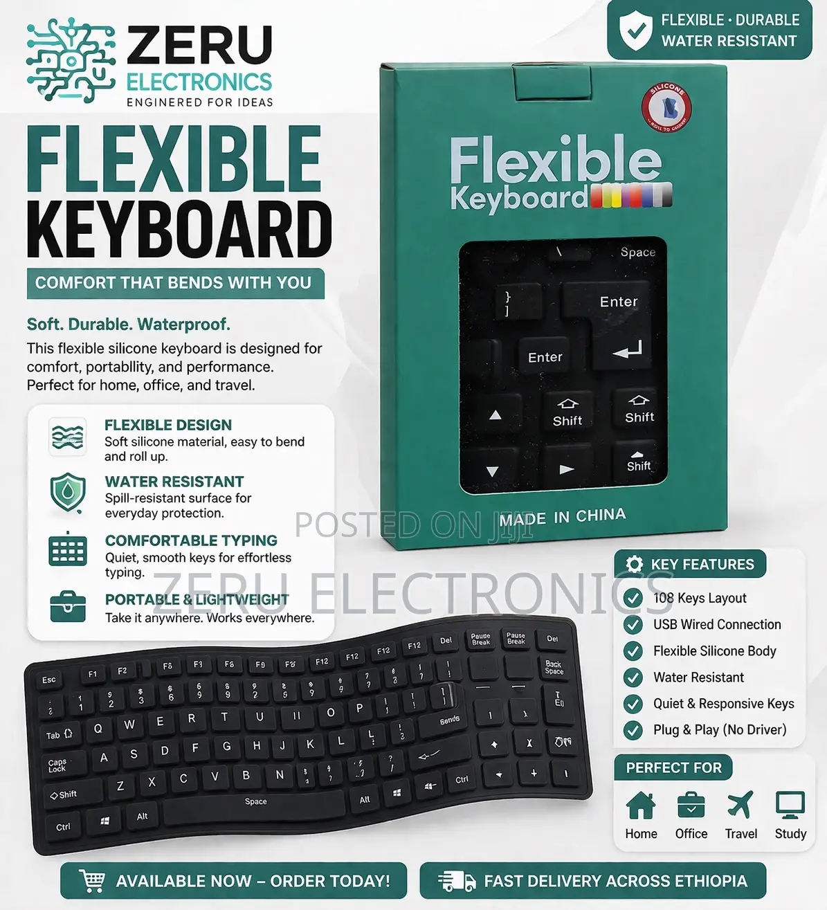 Flexible Silicone Keyboard