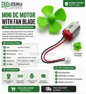Mini Dc Motor With Fan Blade