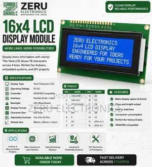 16x4 LCD Display Module