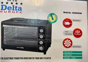 Delta Europe 48l Electric Toaster Oven (Model No. Gr48crchb) With Two