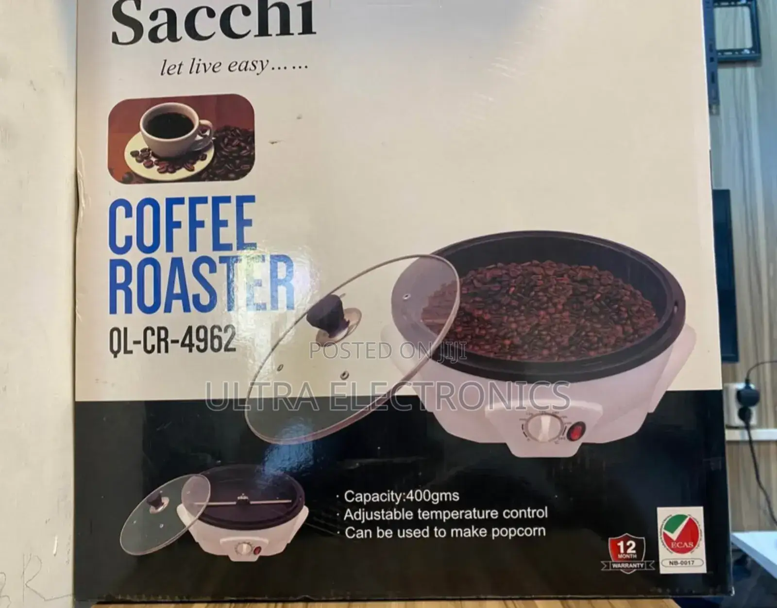 Sacchi Electric Coffee Roaster, Model Ql-Cr-4962.