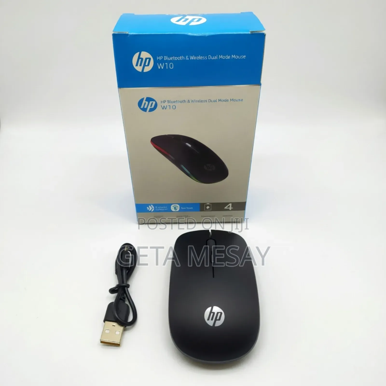 Hp Bluetooth Wireless Dual Mode Mouse W10 - 1600 Dpi, Ergonomic