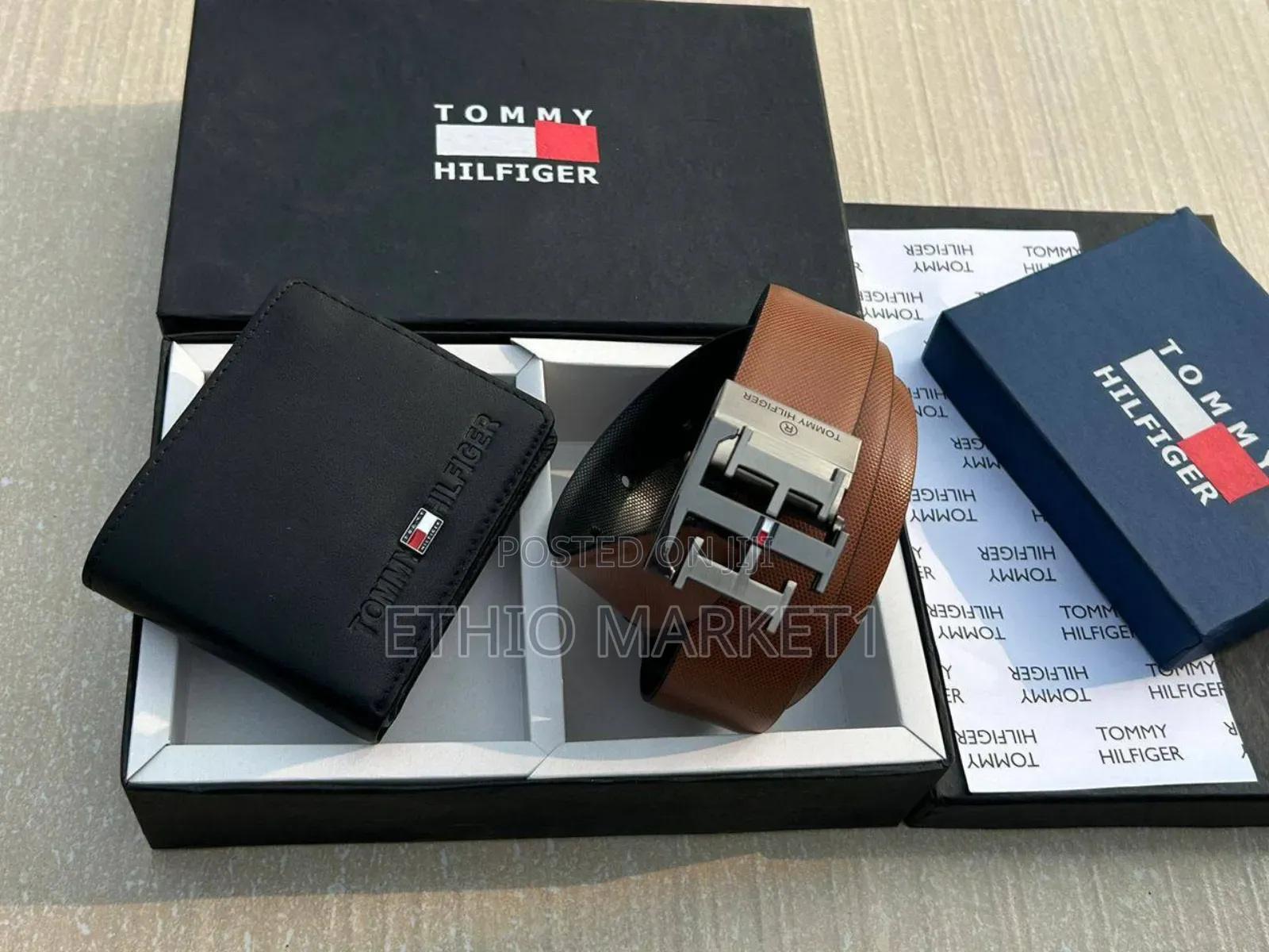 Tommy Hilfiger Men's Belt and Wallet Gift Combo