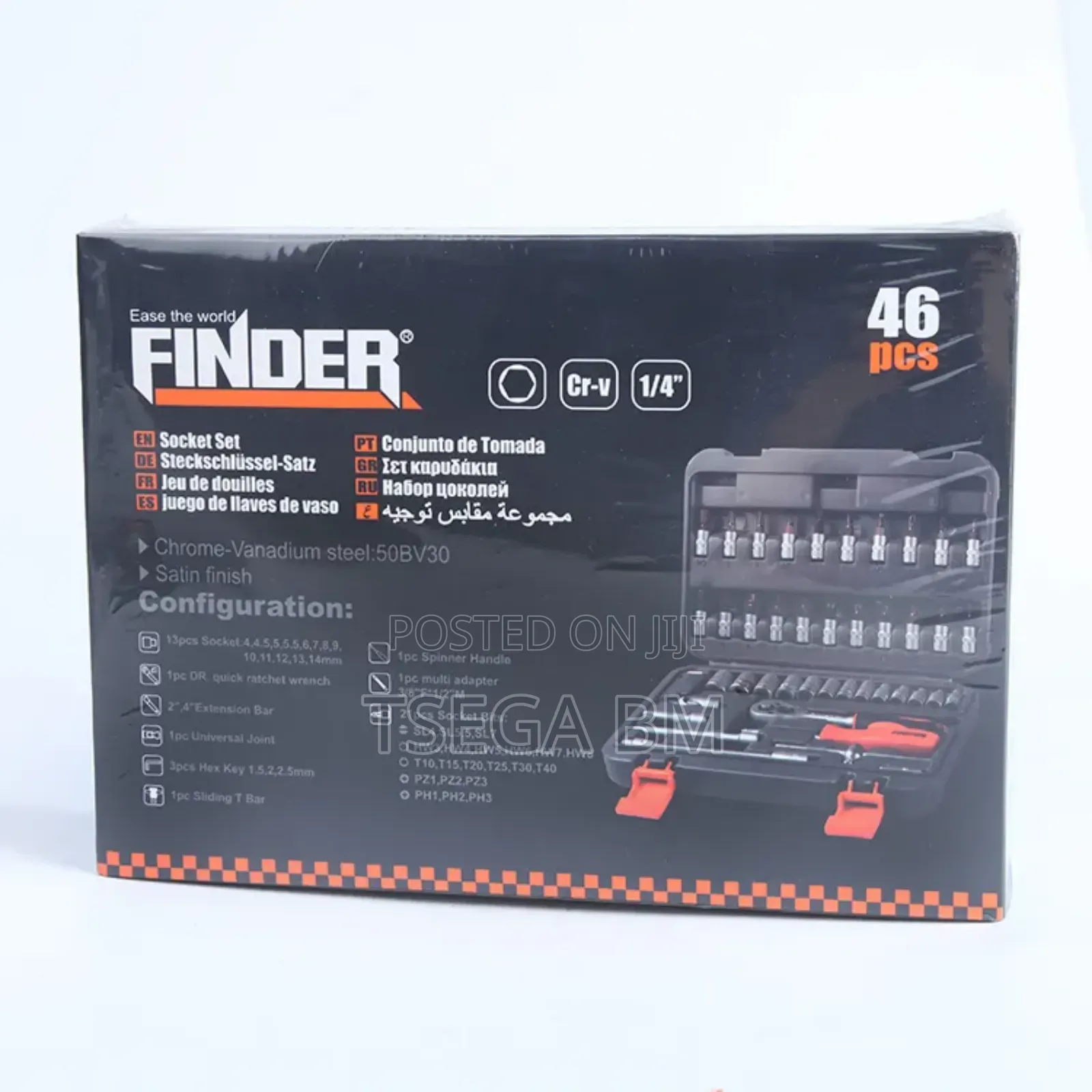 Finder 46 Piece 1/4 Dr. Socket Wrench Set