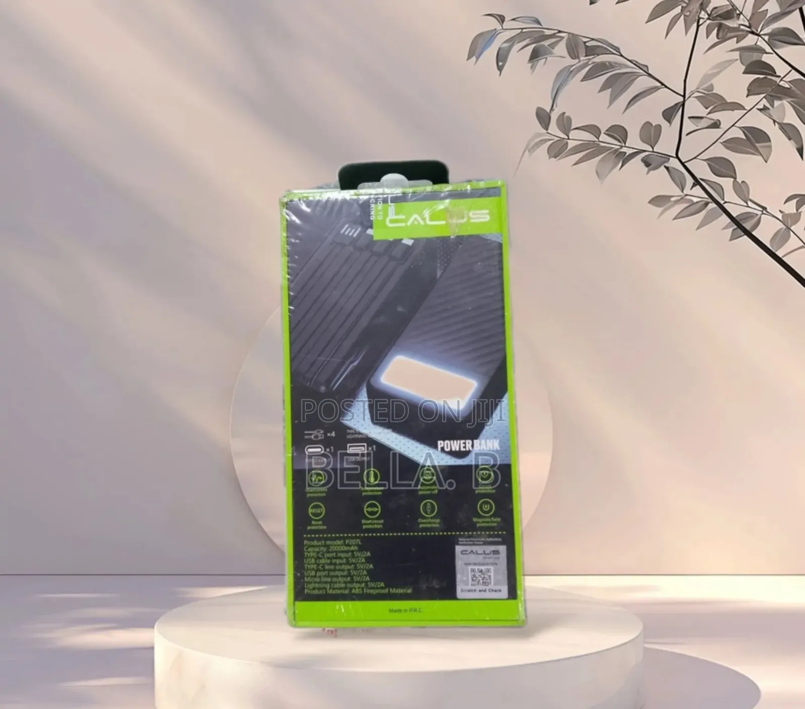 Calus 20000mah Powerbank : Smart Charging Technology.