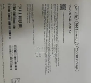 New Laptop Apple MacBook Air 2025 M4 13-inch 16GB Apple M4 SSD 256GB