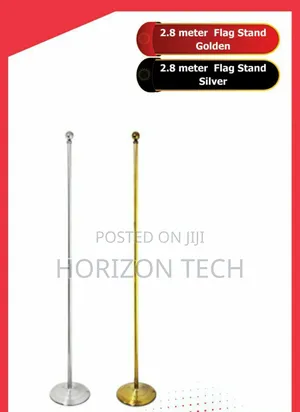 Golden and Silver Flag Stand