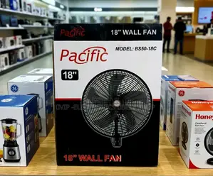 Pacific 18 Inch Wall Fan Powerful Cooling Space-Saving Design
