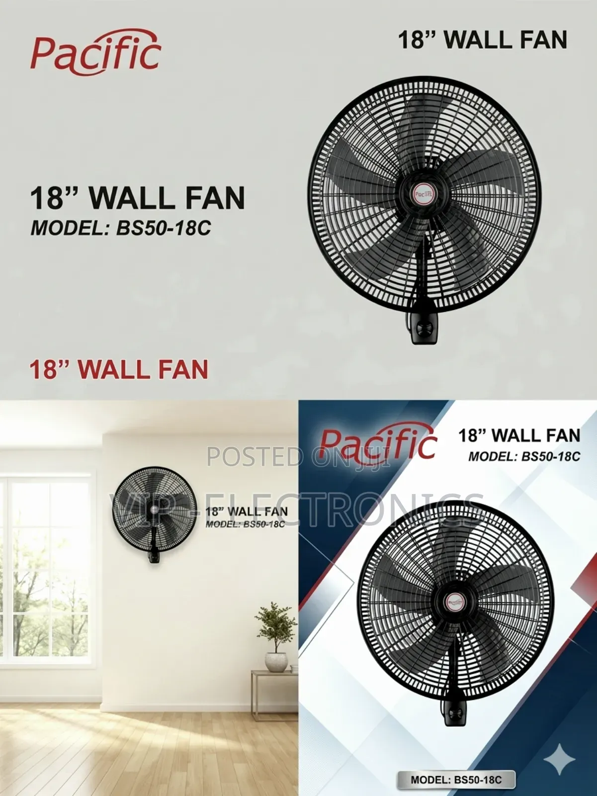 Pacific 18 Inch Fan Powerful Cooling