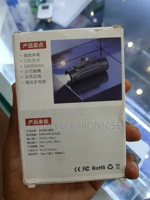5000mah Mini Portable Power Bank With Flashlight