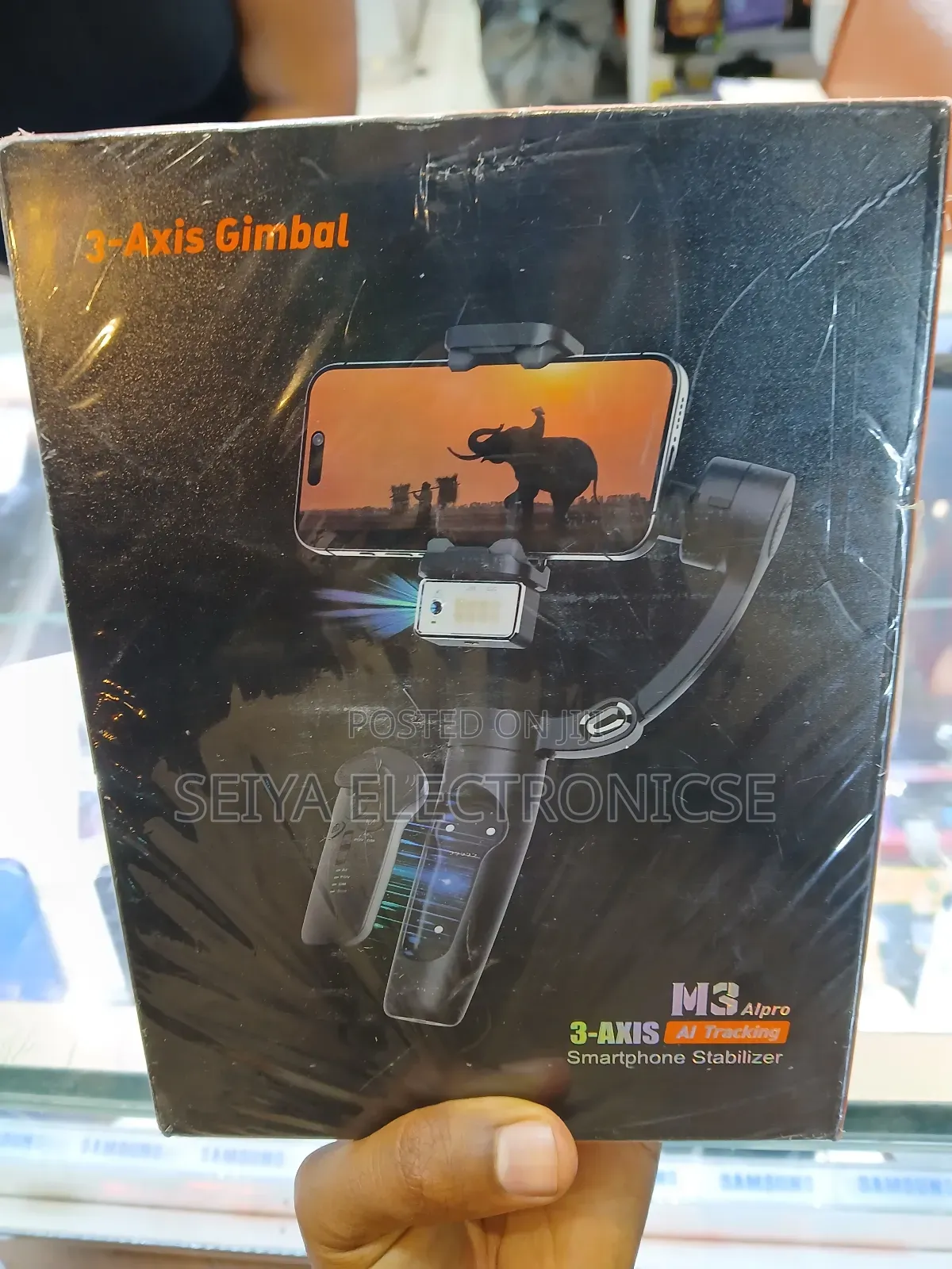 M3 Alpro 3-Axis Smartphone Gimbal Stabilizer. Ai Tracking