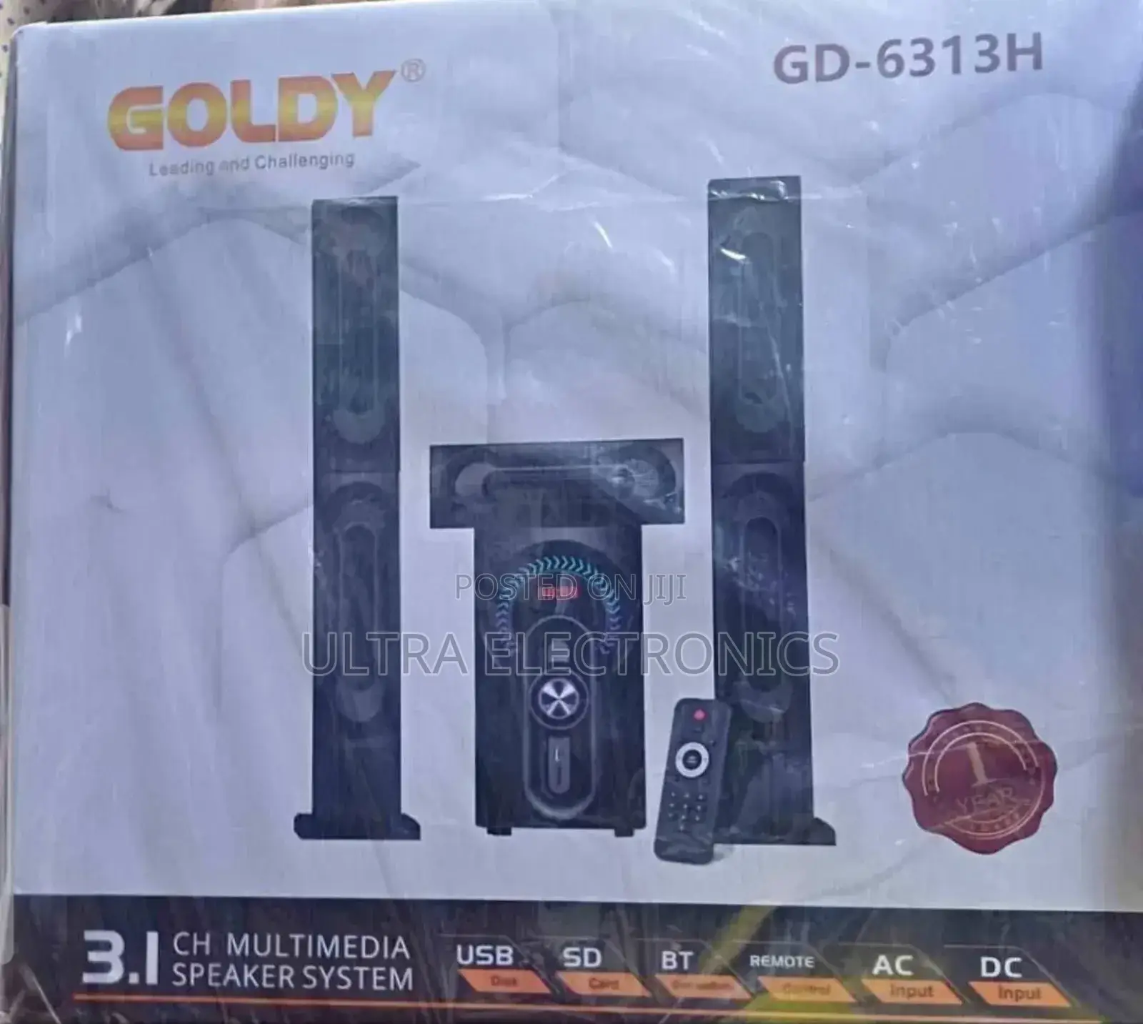 Goldy Gd-6313h 3.1 Channel Multimedia Speaker System. Features