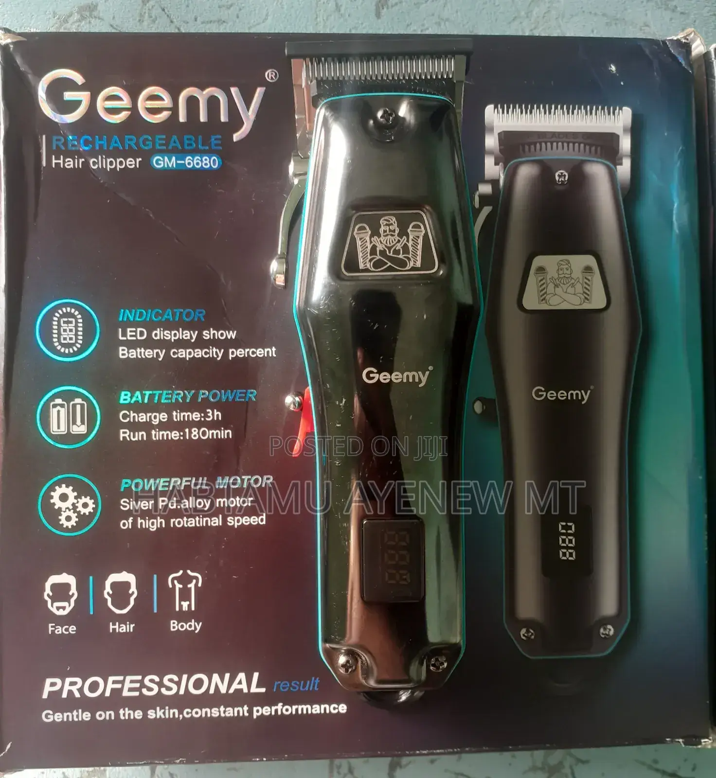 ጂሚ የፀጉር ማስተካከያ Geemy 6680 Tondos Hair Clipper