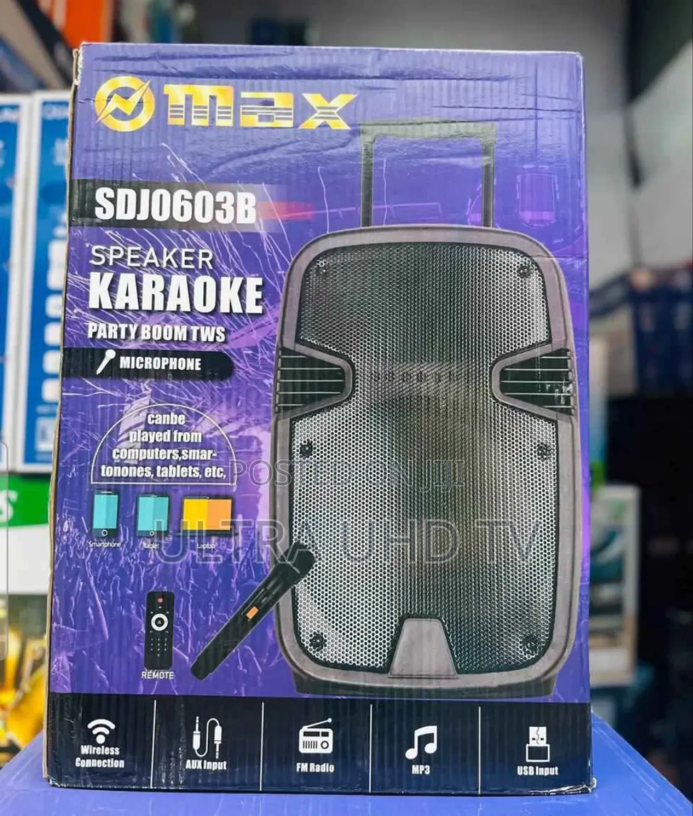 Speaker Max Brand Portable Party Speaker, Likely Model Sd