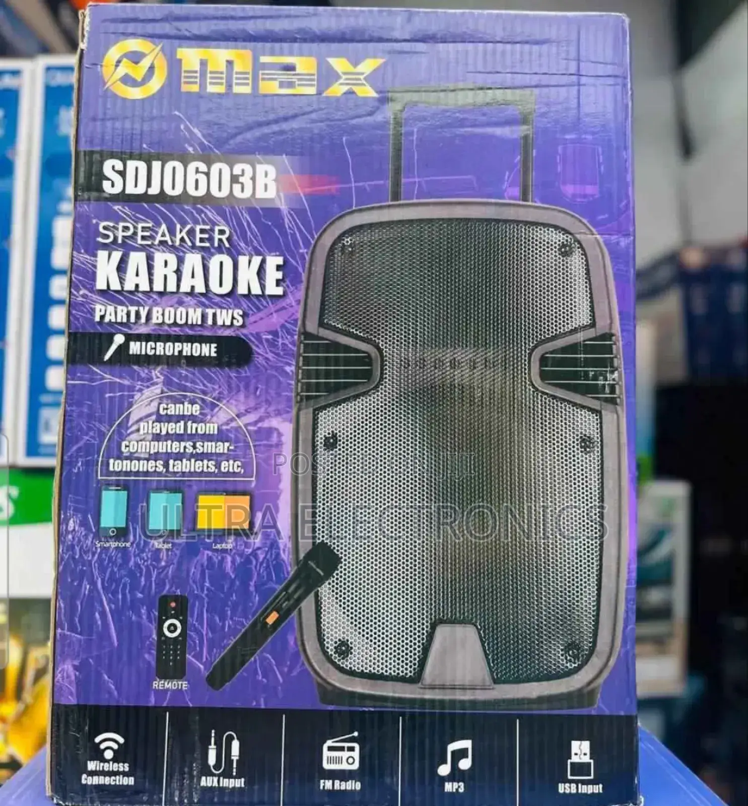 Speaker Max Brand Portable Party Speaker, Likely Model Sd