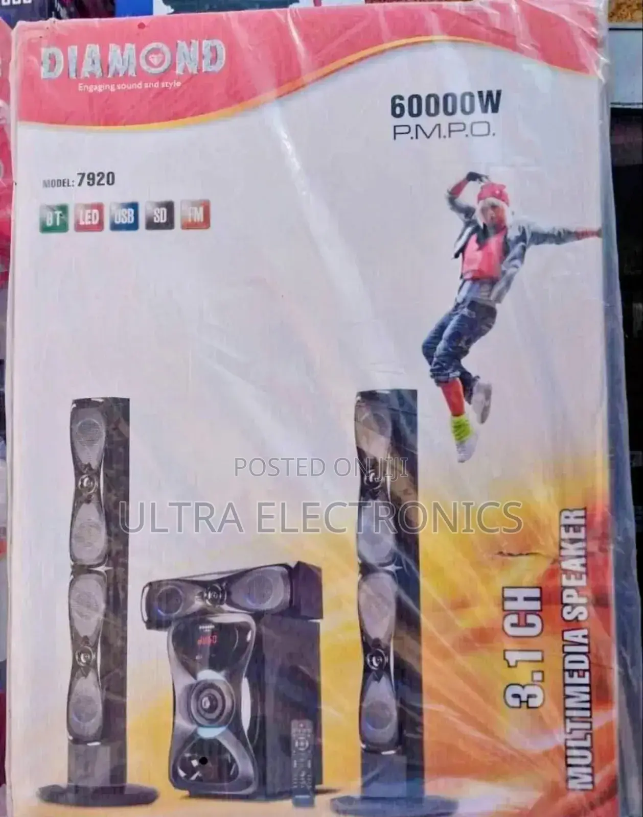 Speaker Diamond 3.1ch Multimedia .Model: 7920 Audio Power: 60,000w