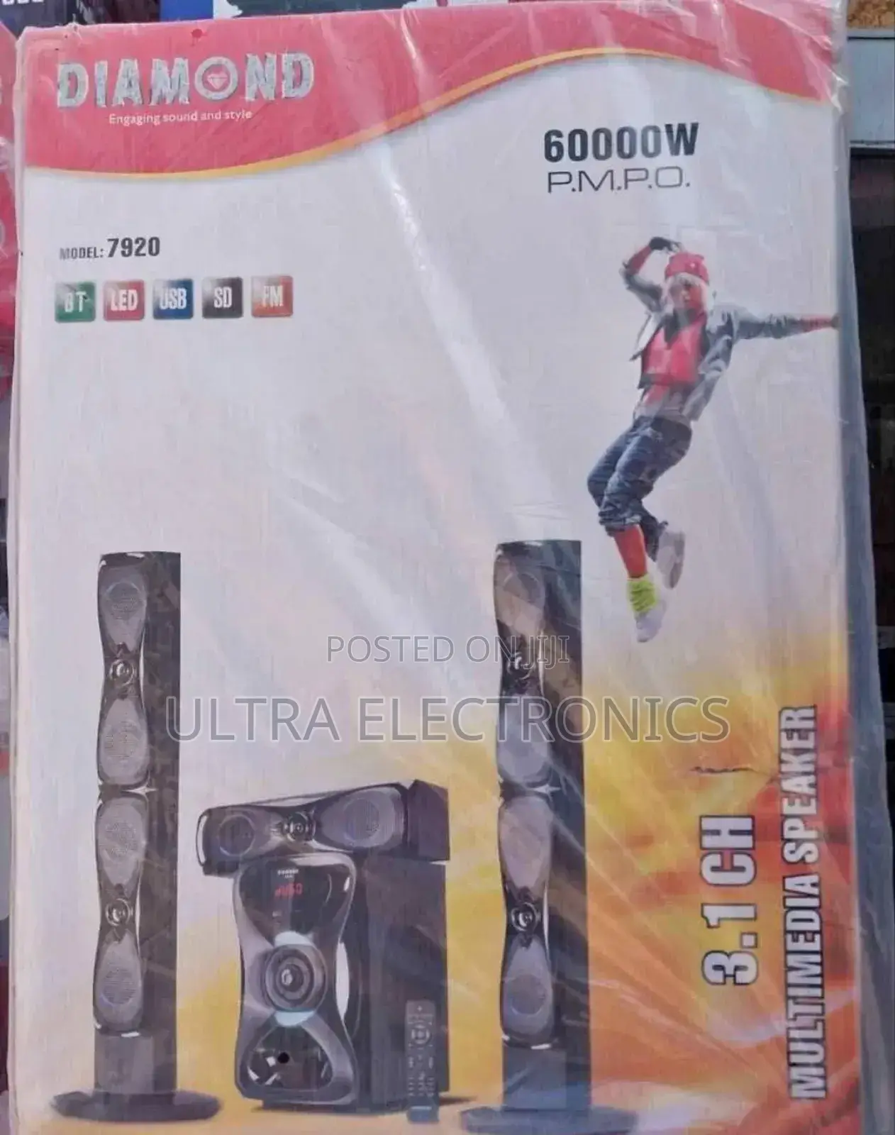 Speaker Diamond 3.1ch Multimedia .Model: 7920 Audio Power: 60,000w