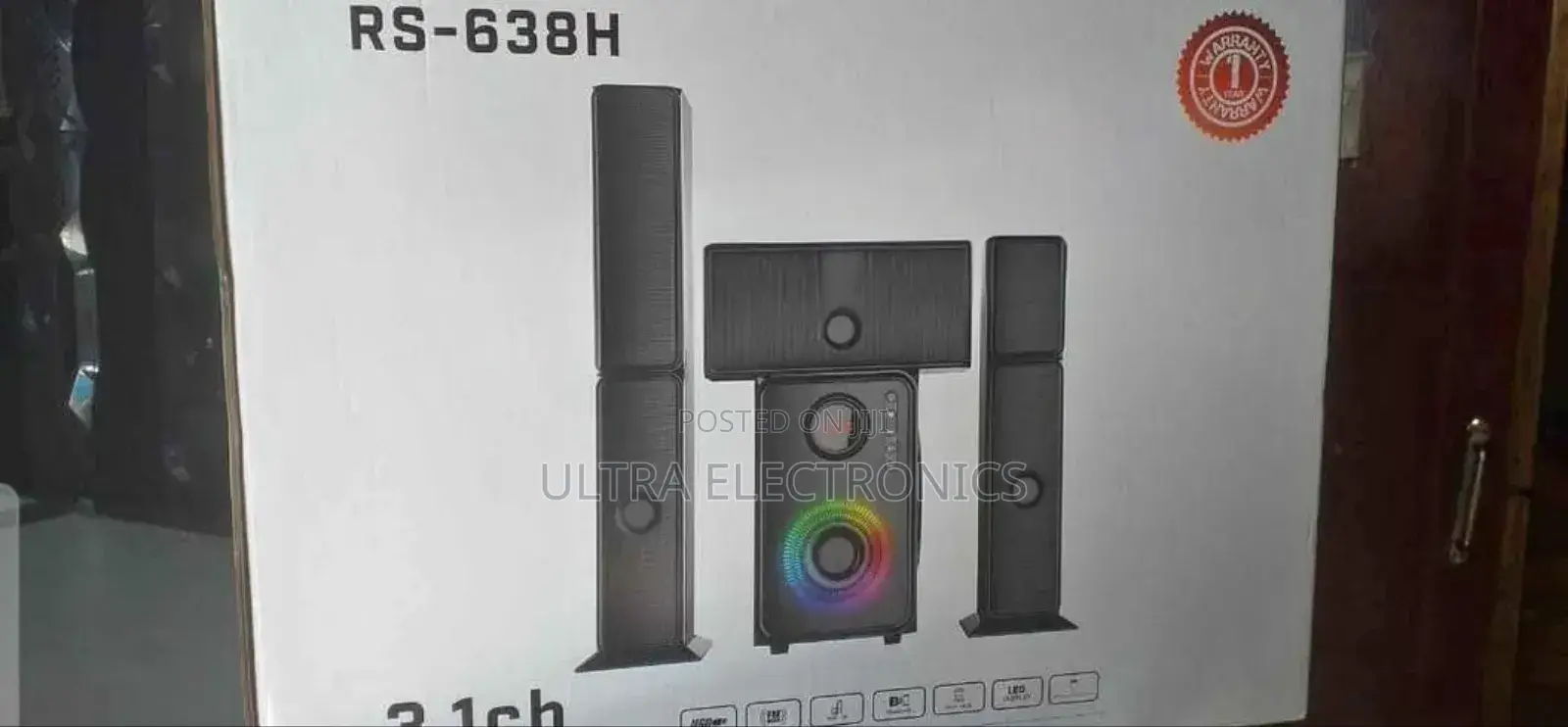 Rising Rs-638h Arrann 2.1 Channel Multimedia Speaker System.