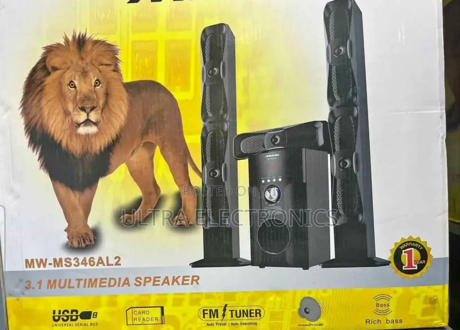 Speaker Mewe Mw-Ms346al2 3.1 Multimedia System. Features