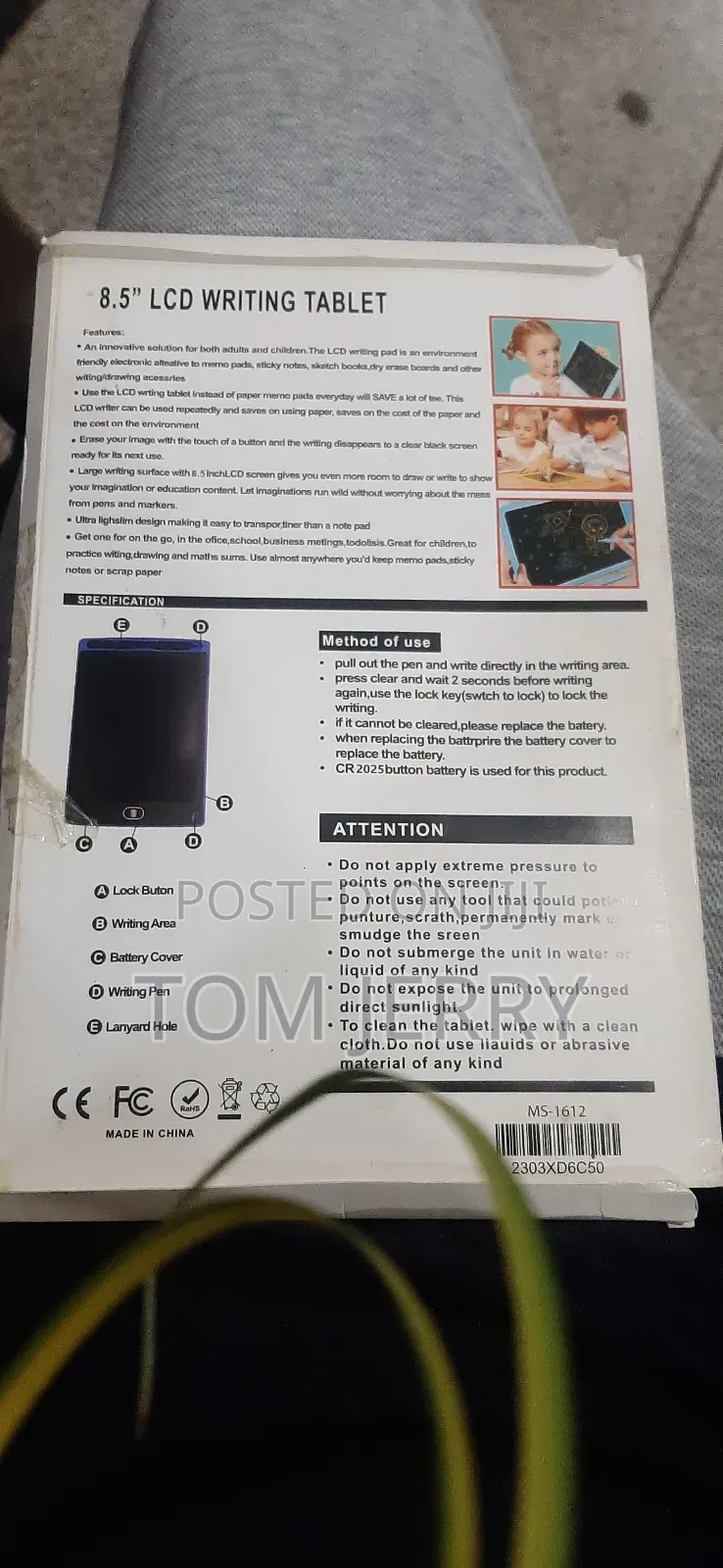 8.5 LCD Writing Tablet