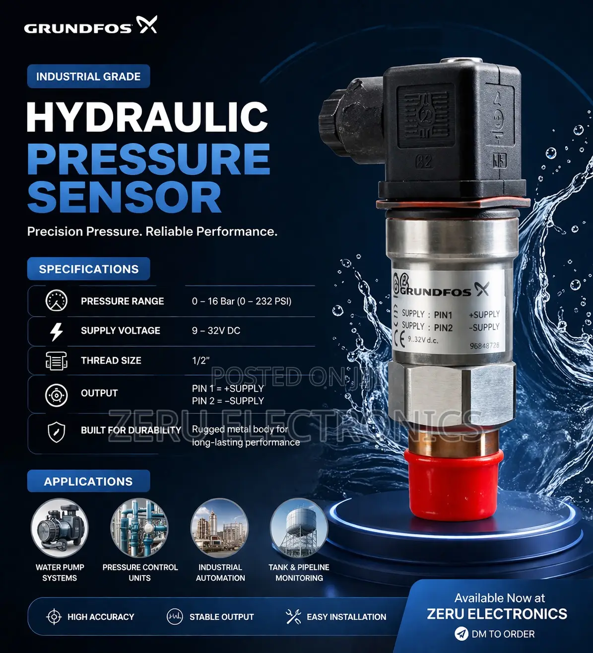 Hydraulic Pressure Sensor