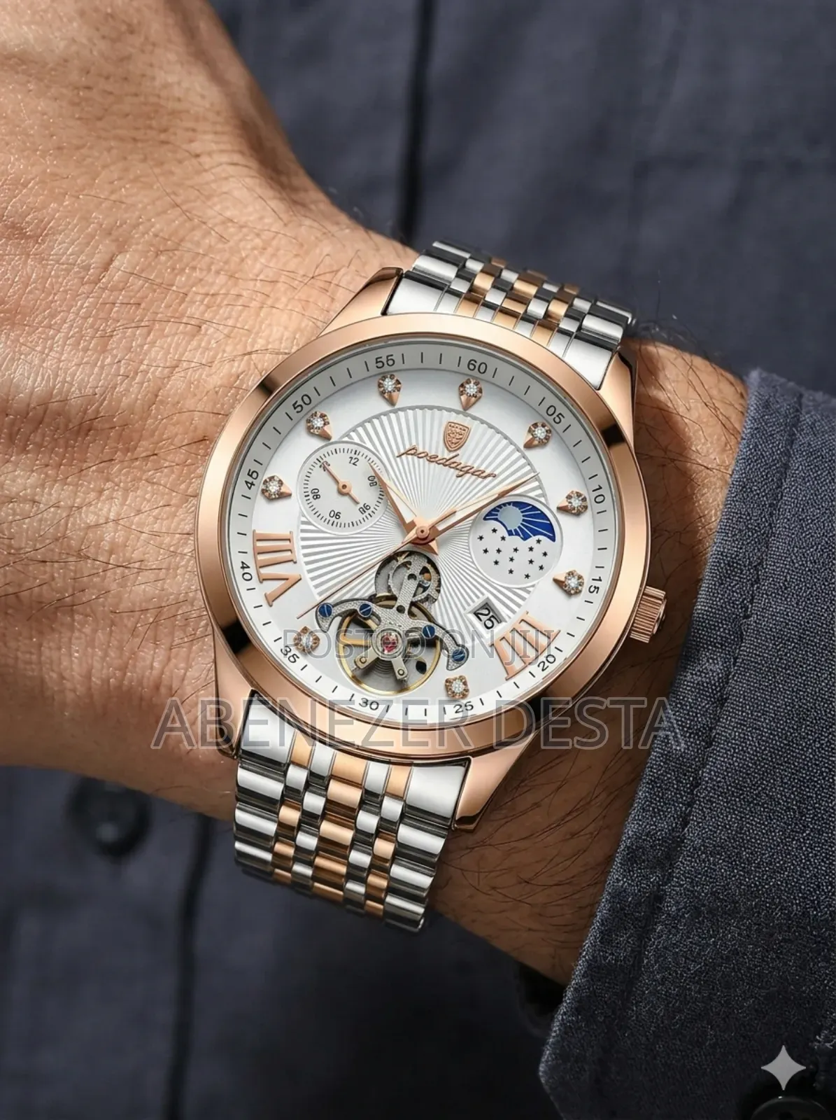 Poedagar Men's Luxury Mechanical Watch, Often Featuringstainless Steel