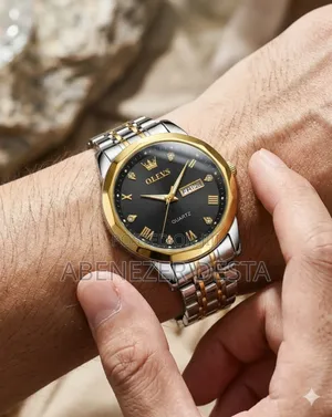 Olevs Quartz Wristwatch for Men Featuring Stainless Steel Strap