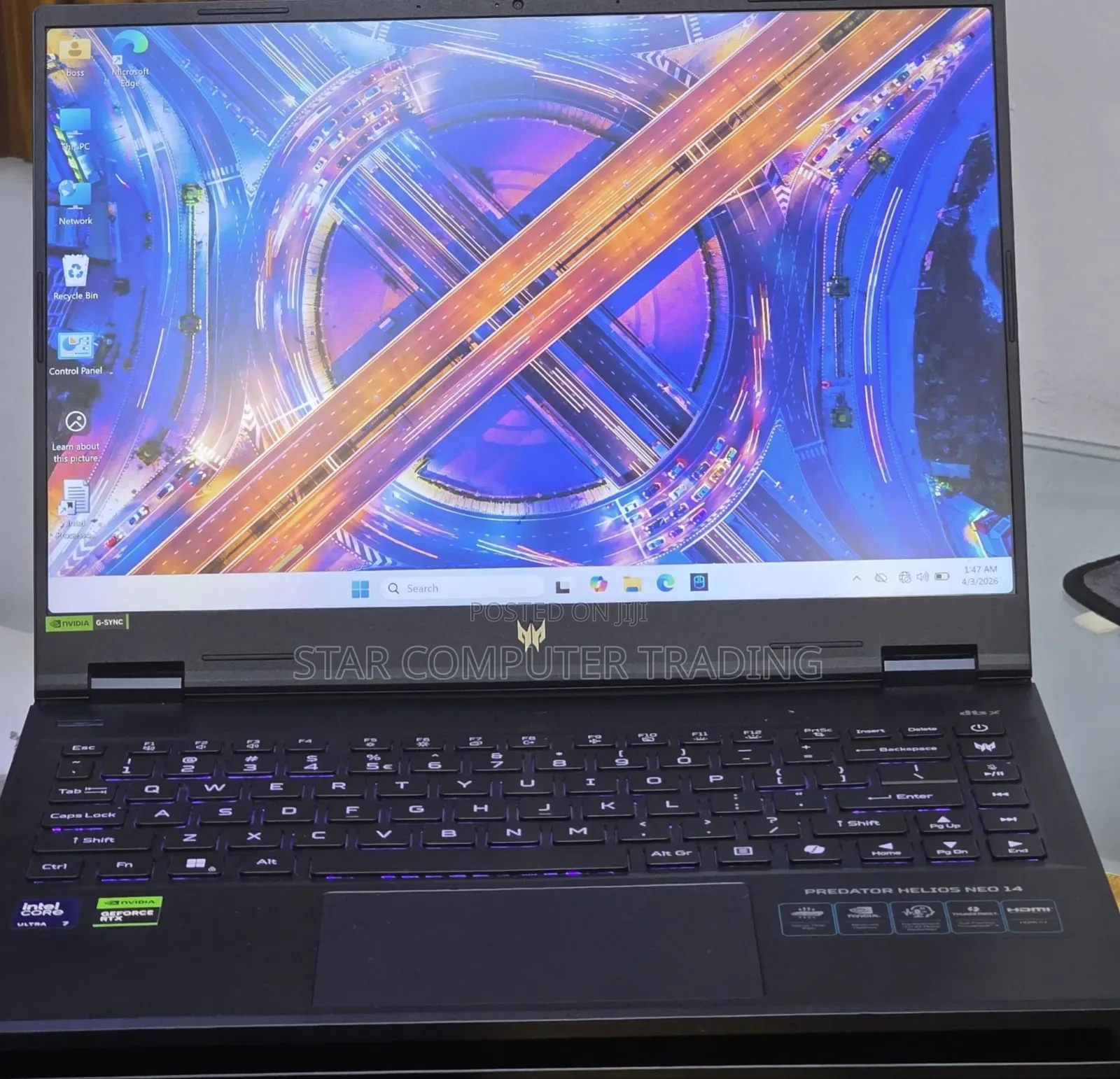 New Laptop Acer Predator Helios Neo 16 16GB Intel Core Ultra 7 SSD 1T