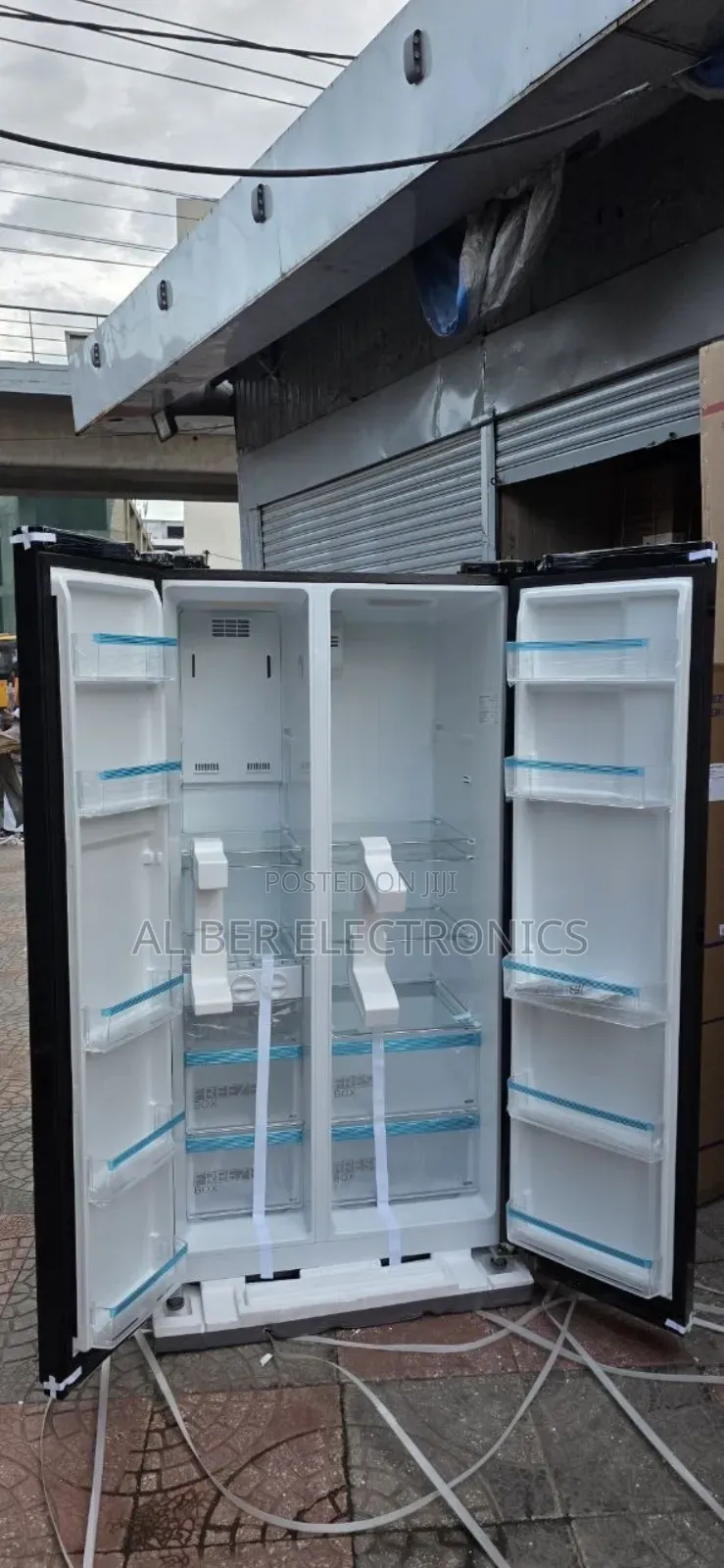 Brand New Midea 510l Side-by-Side Refrigerator | Black Glass |