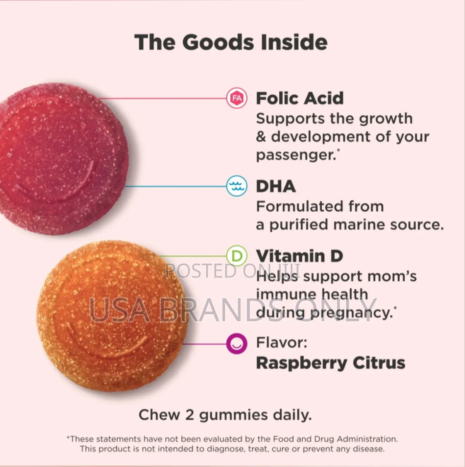 ኦሊ (Olly) የቅድመ-ወሊድ መልቲ-ቪታሚን Gummy Prenatal