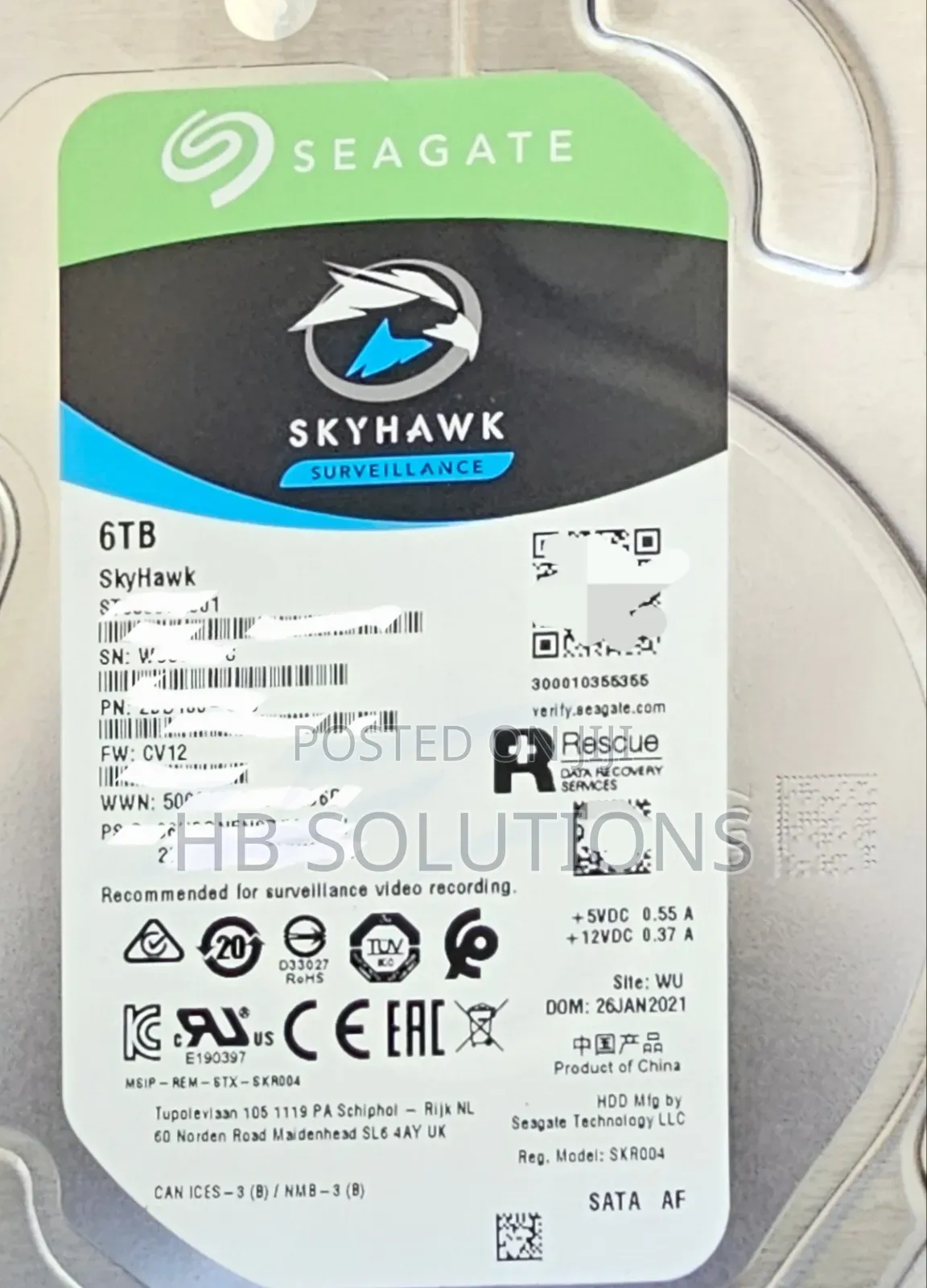 Hard Disk Surveillance HDD 6tb