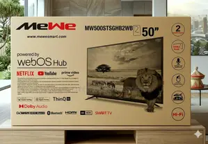 Mewe 50 Inch Tv Uhd Smart Tv Webos Hub Double Glass Slim Design