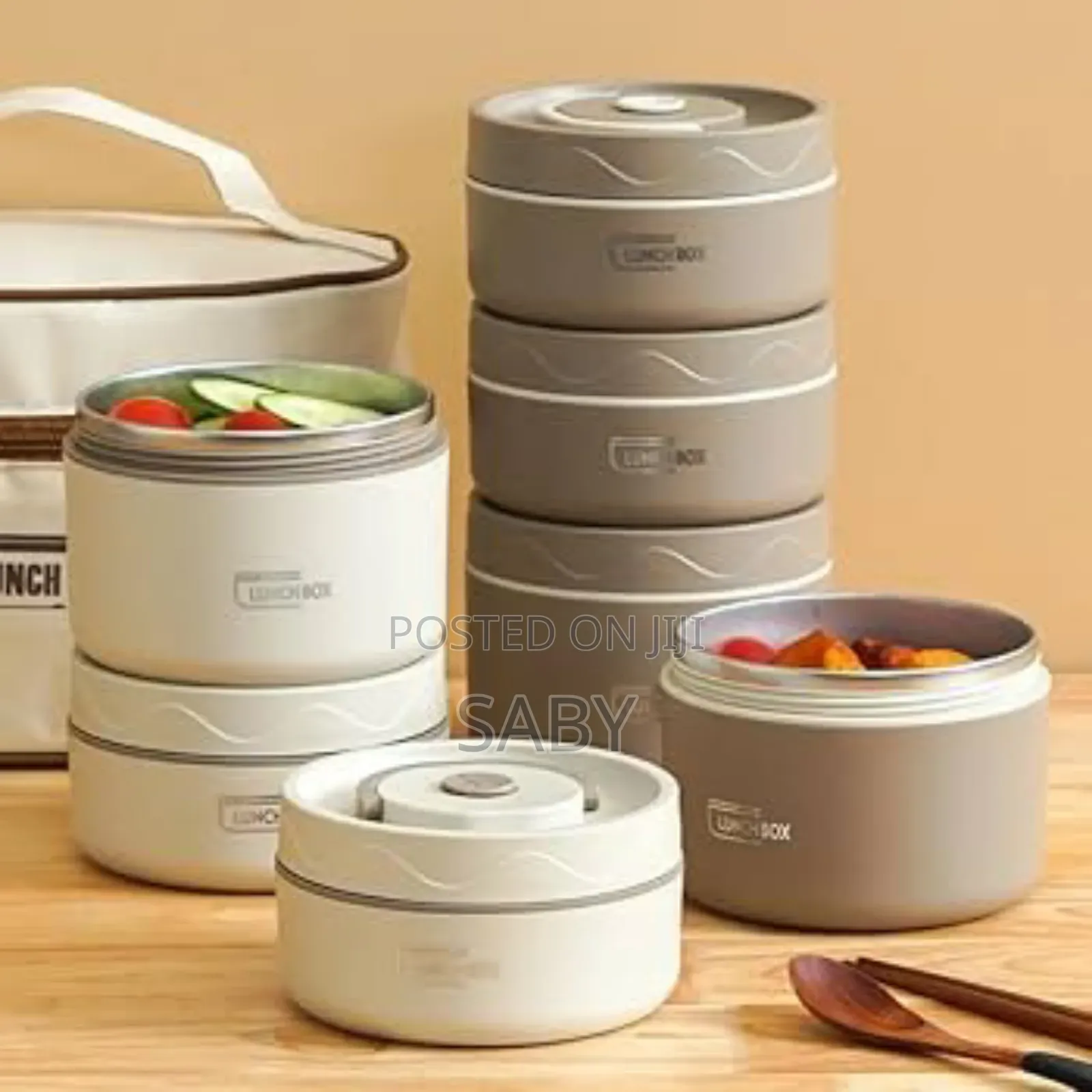 3 Pieces Portable Insulated Lunch Container