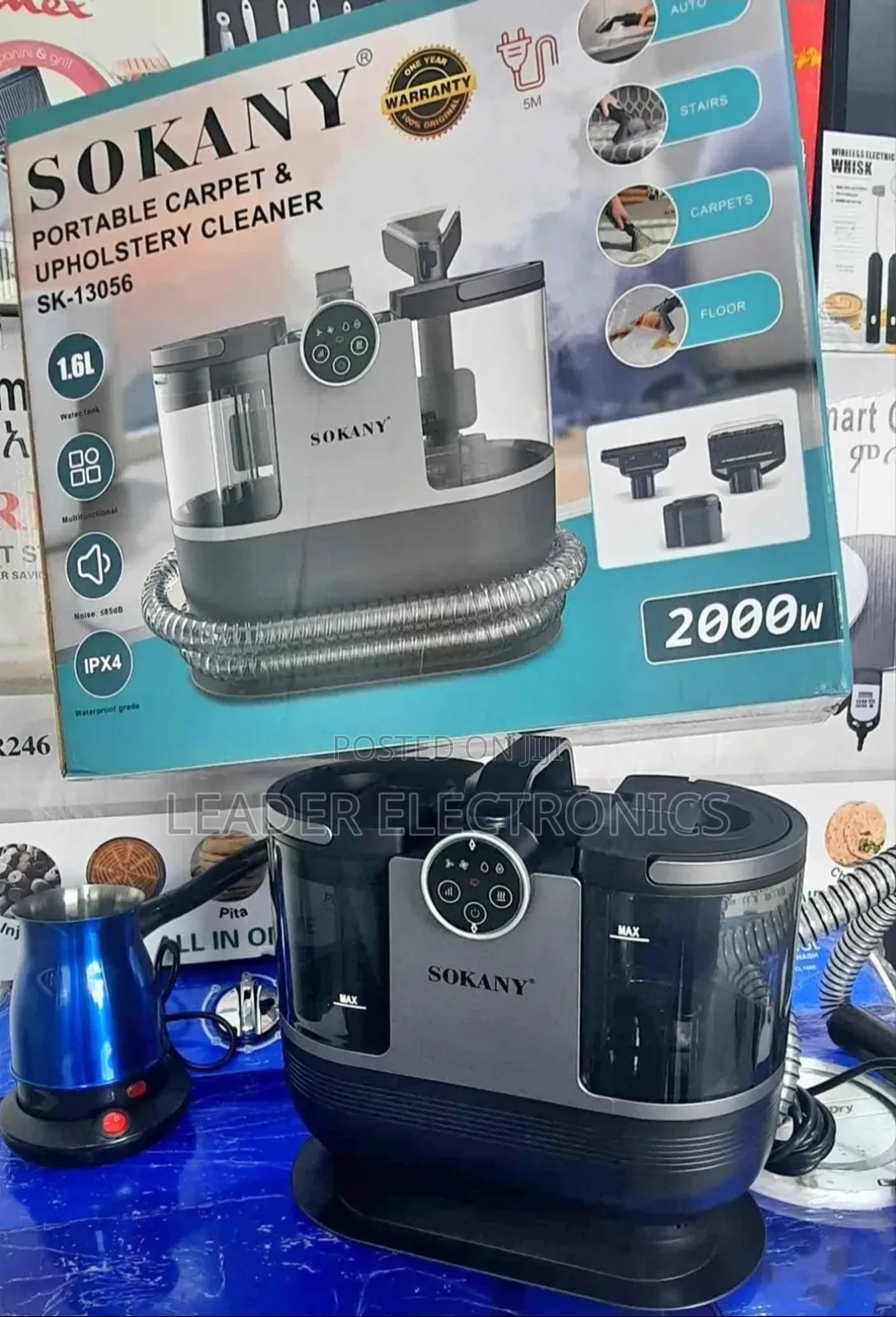 Sokany Portable Carpet Upholstery Cleaner/ የምንጣፍ እና የሶፋ ማጠቢያ