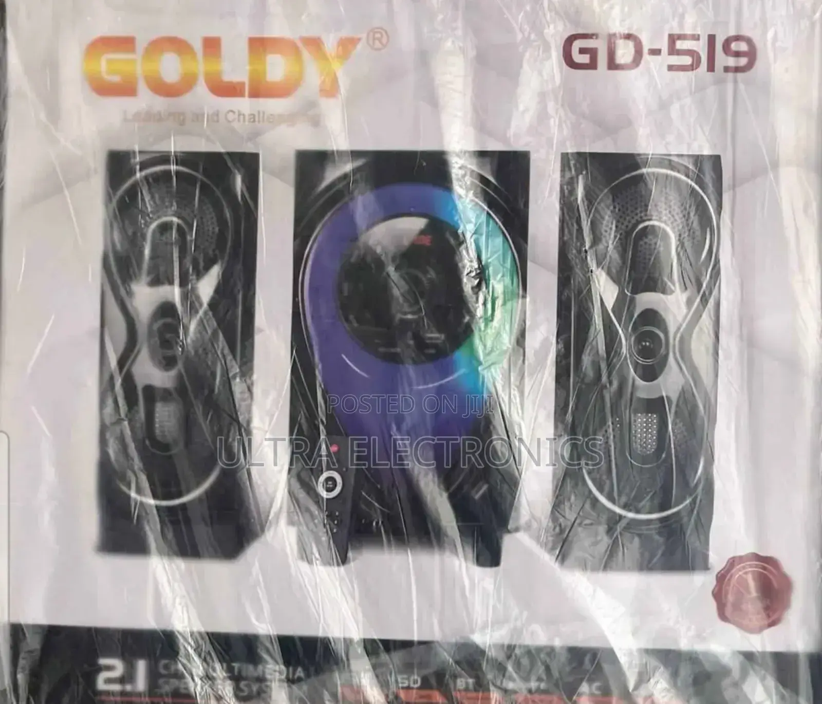 Goldy Gd-519 2.1 Channel Multimedia Speaker System. System Type: