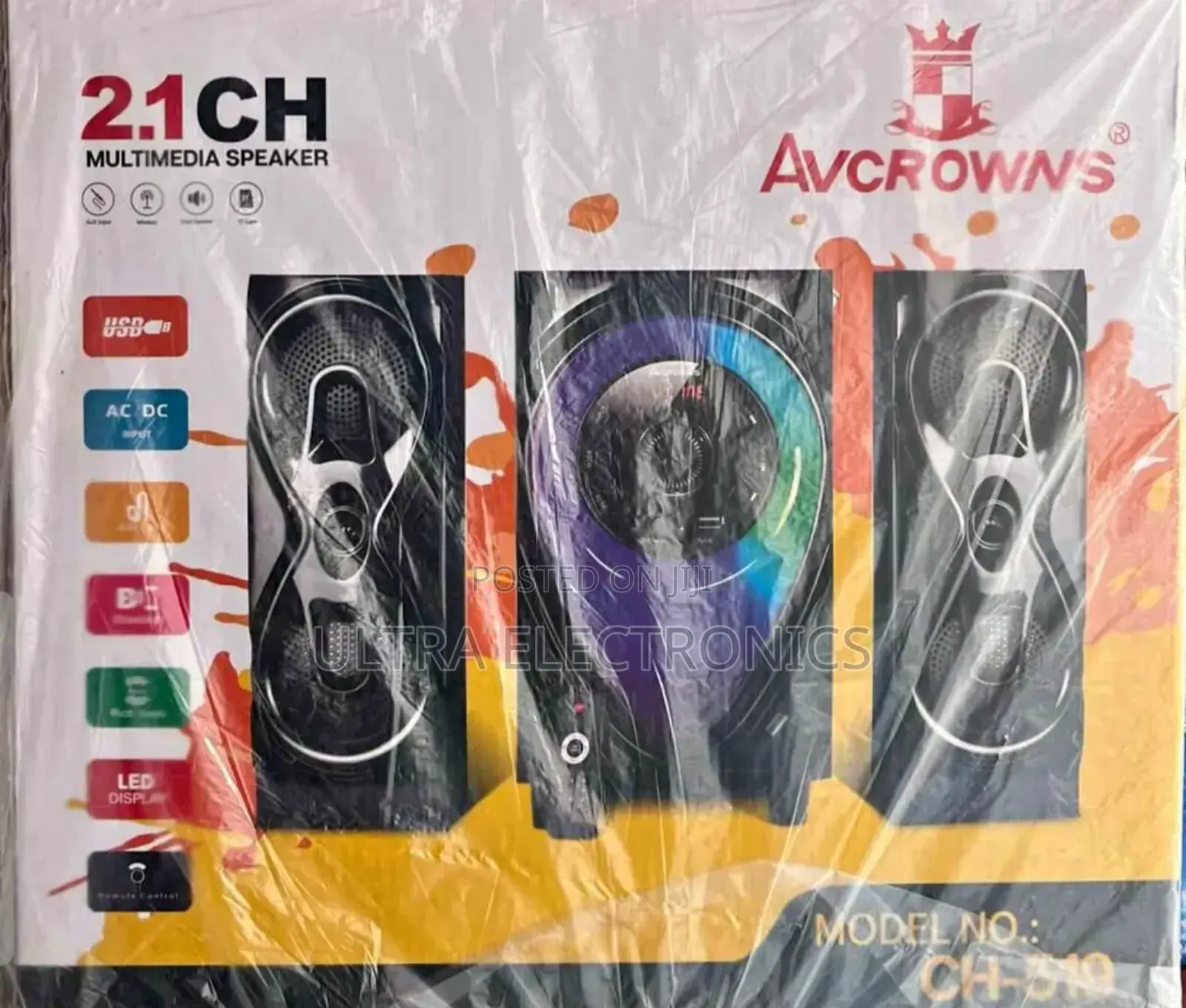 Avcrown's 2.1ch Multimedia Speaker System, Model Ch-510, Which Appears