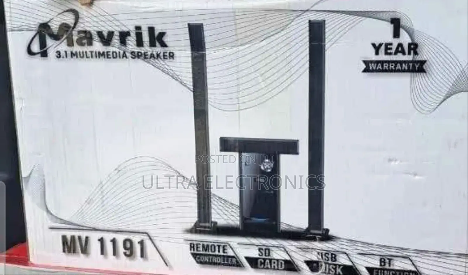 Mavrik 3.1 Multimedia Speaker System, Model Mv 1191. Feat
