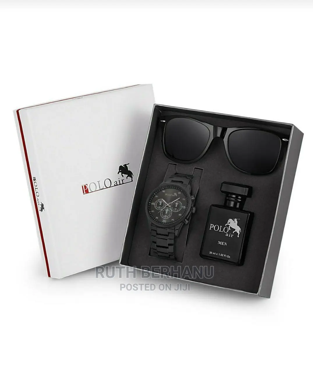 Polo Air Men's Wristwatch Perfume Glass Set